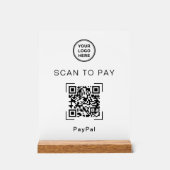 Modern QR Code Payment Sign For Countertop (Recto)