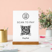 Modern QR Code Payment Sign For Countertop (Mariage)