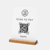 Modern QR Code Payment Sign For Countertop Acryl Bord (Hoek)