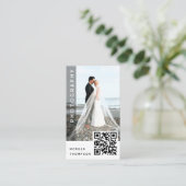 Modern QR Code Photography Visitekaartje (Staand voorkant)
