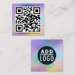 Modern QR-code zakelijk logo Vierkante Visitekaartje