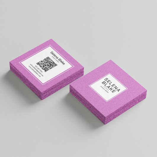 Modern QR-codeontwerp – elegant en minimalistisch Vierkante Visitekaartje