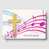 Modern QR Logo Church Easter Guest Book (Recto)