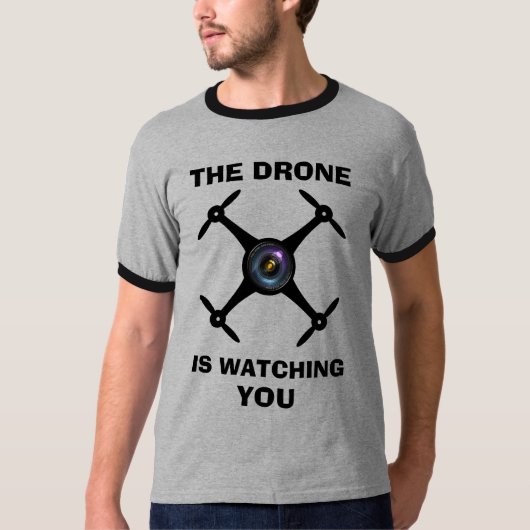 Modern Quadcopter | UAV | Citaat voor Funny Drone  T-shirt (Voorkant)