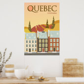 Modern Quebec Canada Travel Poster (Cuisine)
