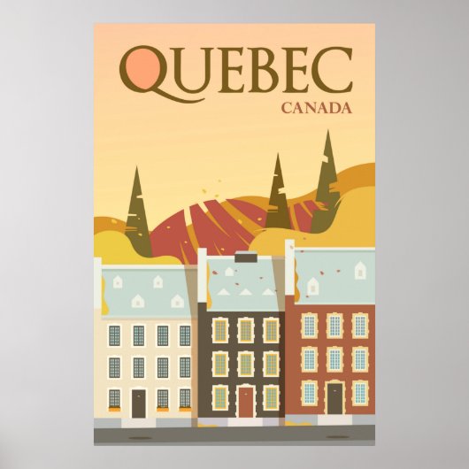 Modern Quebec Canada Travel Poster (Devant)