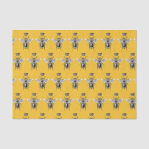 Modern  Queen Bee Crown Yellow Tissuepapier