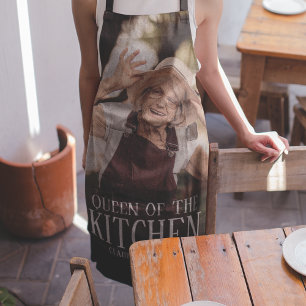 Modern Queen of the Kitchen Foto   Naam Apron Schort