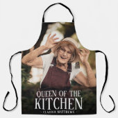 Modern Queen of the Kitchen Foto | Naam Apron Schort (Voorkant)