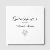 Modern Quinceañera Elegant 15e verjaardagsfeest Gastenboek (Voorkant)