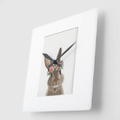 "Modern Rabbit Wall Clock Vierkante Klok (Hoek)