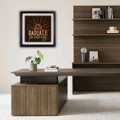 Modern Radiate Positivity Quote Leuke Inspirivity Poster