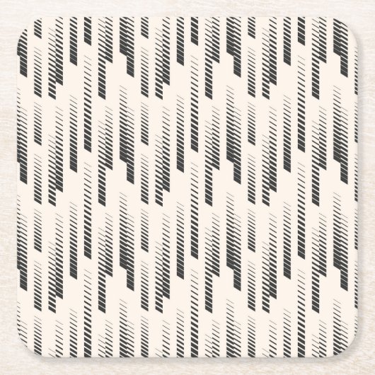 Modern Rain Pattern Vierkante Kartonnen Onderzetter (Voorkant)
