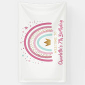 Modern Rainbow Birthday Banner (Verticaal)