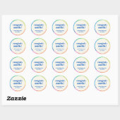 Modern Rainbow Custom Graduation Congratulations Ronde Sticker (Vel)