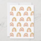 Modern Rainbow Girl 1st Birthday Invitation Kaart (Achterkant)