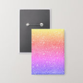 Modern Rainbow Glitter Glam Button (Voorkant / Achterkant)