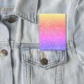 Modern Rainbow Glitter Glam Button (Insitu)