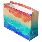 Modern Rainbow Glitter Groot Cadeauzakje (Achterkant Gekanteld)