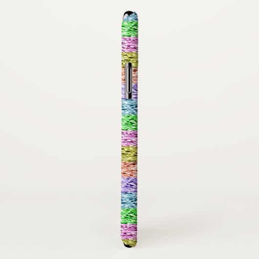 Modern Rainbow Glitter Script Naam Monogram Case-Mate iPhone Case (Achterkant / rechts)