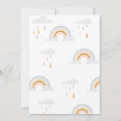 Modern Rainbow Invitation Baby Shower Kaart (Achterkant)
