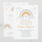 Modern Rainbow Invitation Baby Shower Kaart (Voorkant / Achterkant)