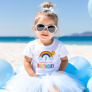 Modern Rainbow Sky Girls Custom Birthday Party