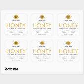 Modern Raw Honey Bee Icon Jar Product Label (Vel)