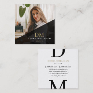 Modern Real Estate Agent Business Card  Vierkante Visitekaartje