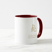 Modern Real Estate Realtor Logo Branding Mug (Devant droit)