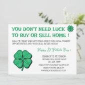 Modern Real Estate St Patrick's Day Promotional Kaart (Staand voorkant)
