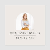 Modern Realtor Name Badge with Photo Arch Elegant (Devant)