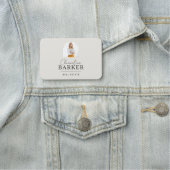 Modern Realtor Name Badge with Photo Arch Elegant (En situation)