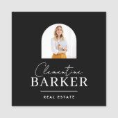 Modern Realtor Name Badge with Photo Arch Elegant (Devant)