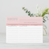 MODERN RECEPT KAART leuke organizer minimal pink (Staand voorkant)