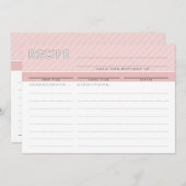 MODERN RECEPT KAART leuke organizer minimal pink (Voorkant / Achterkant)