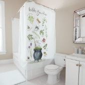 Modern  recept voor een halloween cauldron 1 douchegordijn (In situ)