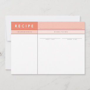 MODERN RECIPE CARD organisator blok minimaal sinaa Bedankkaart