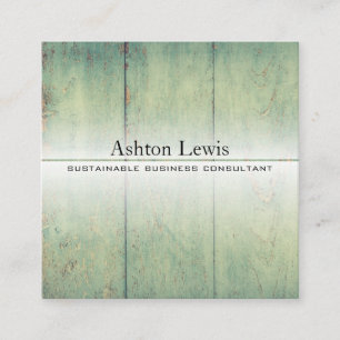 Modern Reclam Rustic  Barnwood Vierkante Visitekaartje