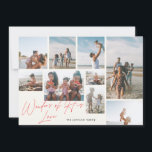 Modern Red 9 Photo Merveilles de son amour Religie<br><div class="desc">Religieux moderne 9 Photo Merveilles de sa carte de vacances d'amour. Cette carte branchée comprend un collage photo de 9 photos de famille sur le devant avec texte et arrière - plan personnalisés.</div>