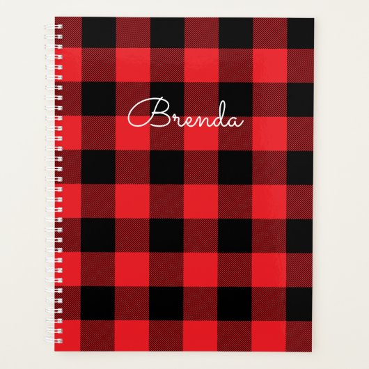 Modern Red and Black Buffalo Check (Devant)