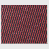 Modern Red Black Glitter Stripes Pattern Cadeaupapier (Vlak)