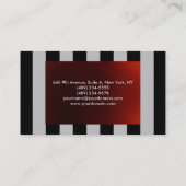 Modern Red Black Grey Stripes Professional Visitekaartje (Achterkant)