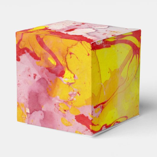 Modern Red Blue Gellow Green Paars Marble Kijk Bedankdoosjes (Achterkant)