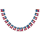 Modern Red & Blue Ombre Bokeh Lights & Typografie Vlaggetjes (Alle)