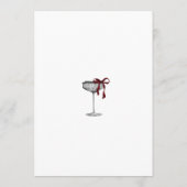 Modern Red Burgundy Bow Birthday Invitation (Dos)