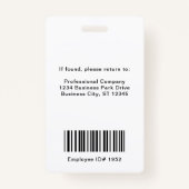 Modern Red Business Logo Employee Photo ID Badge (Dos)