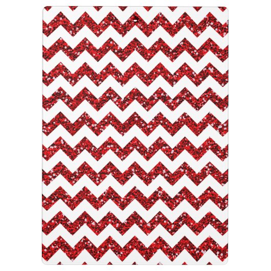 Modern Red Chevron Monogram Initiaal Klembord (Achterkant)