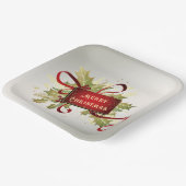 Modern Red Christmas Holiday Paper Bord (Gebogen)
