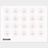 Modern Red Coquette Bow Bachelorette Weekend Ronde Sticker (Vel)